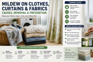Mildew on fabrics